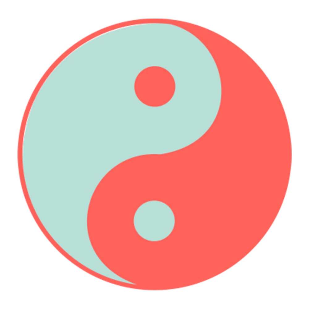 Abstract yinyang symbol representing balance and integration