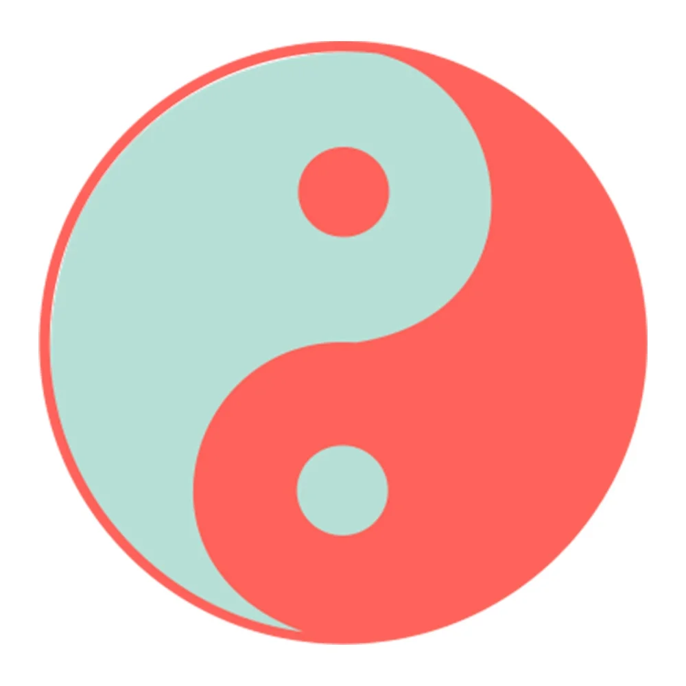 Abstract yinyang symbol representing balance and integration
